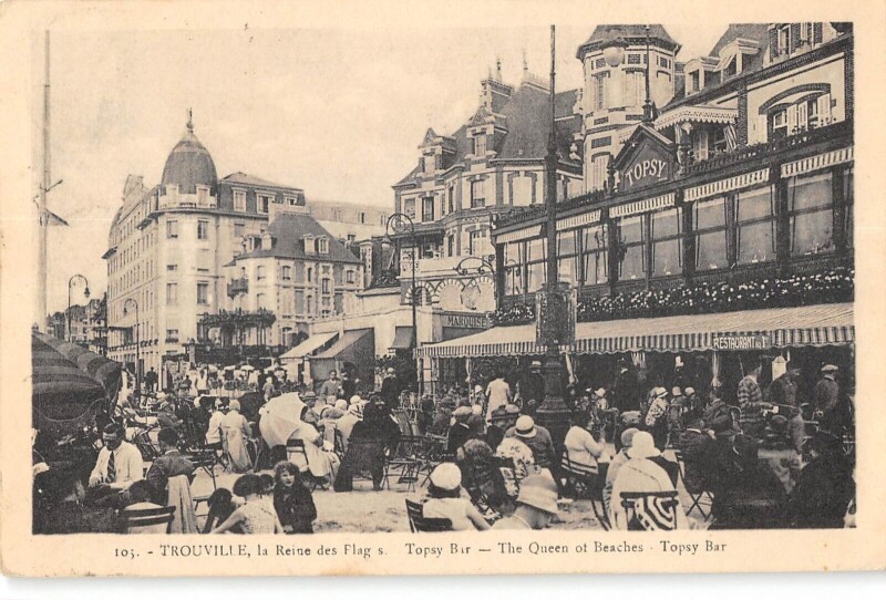 Carte postale ancienne Trouville Topsy Bar