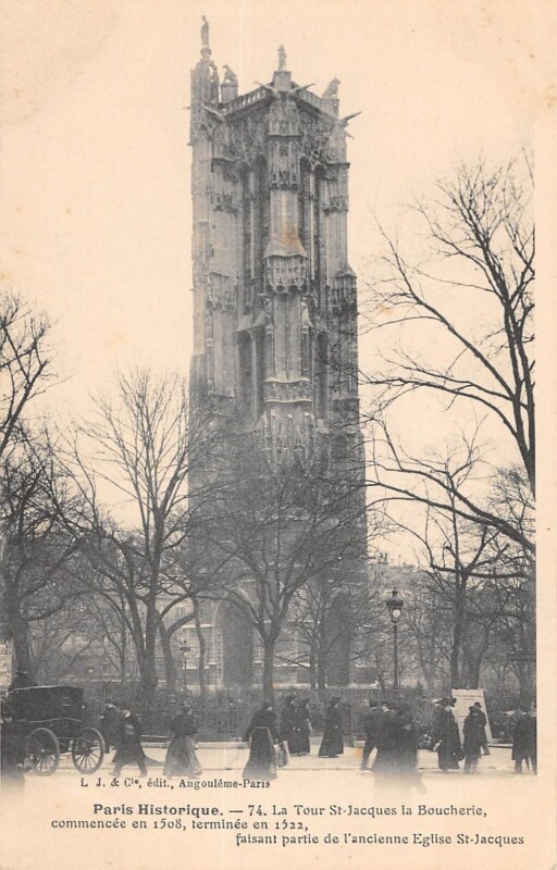 Carte postale ancienne Paris IVe Paris La Tour Saint Jacques à Paris 4e