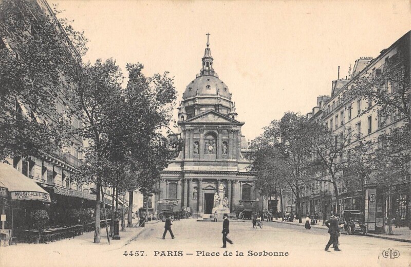 Carte postale ancienne Paris Ve Place De La Sorbonne à Paris 5e