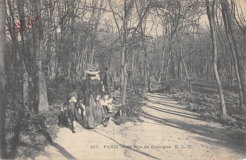 Carte postale ancienne Au bois de Boulogne à Paris 16e