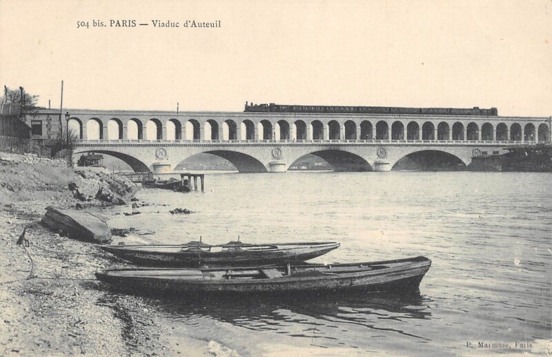 Carte postale ancienne Viaduc d'Auteuil à Paris 16e