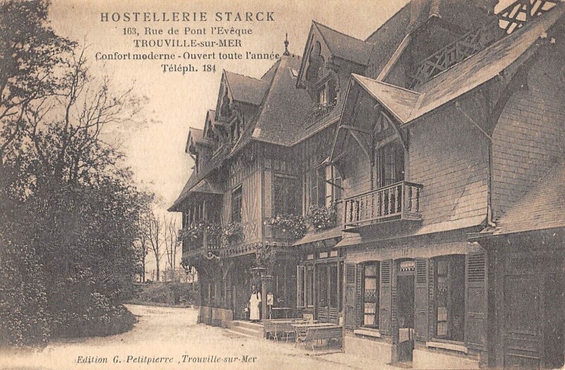 Carte postale ancienne Trouville Sur Mer Hostellerie Starck Rue De Pont L'Eveque à Trouville-sur-Mer