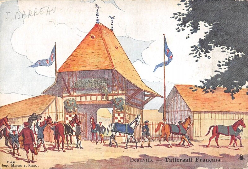 Carte postale ancienne Deauville Cpa Illustrateur Tattersall Francais à Deauville