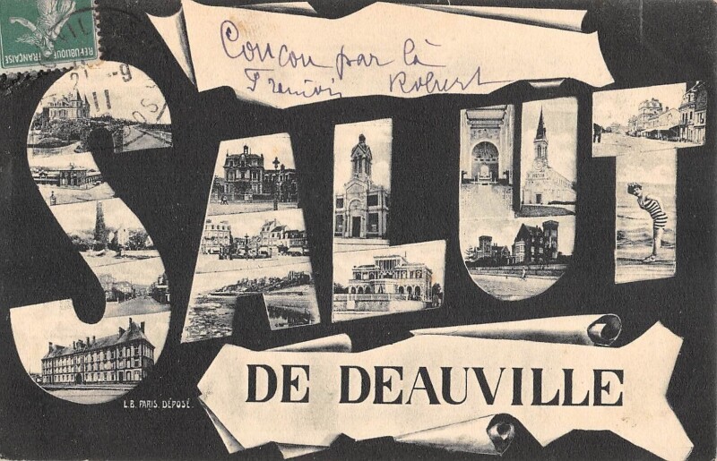 Carte postale ancienne Salut De Deauville à Deauville