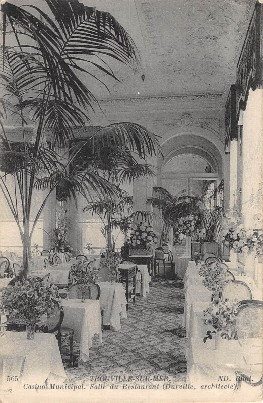 Carte postale ancienne Trouville Sur Mer Casino Municipal Salle Du Restaurant à Trouville-sur-Mer