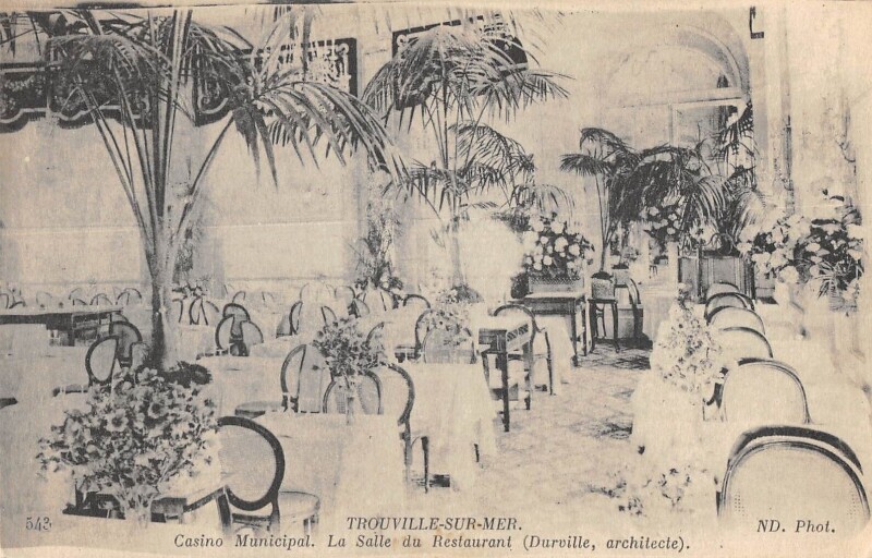 Carte postale ancienne Trouville Sur Mer Casino Salle De Restaurant à Trouville-sur-Mer
