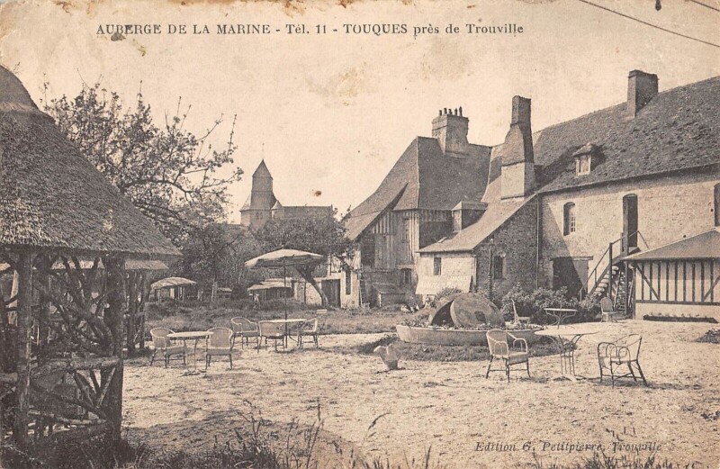 Carte postale ancienne Auberge De La Marine Touques Pres De Trouville à Touques
