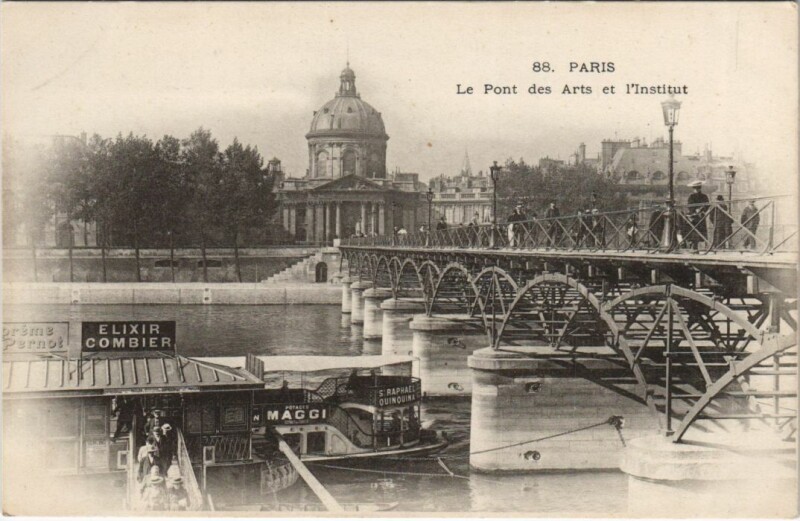 Carte postale ancienne Paris 6e Pont des Arts