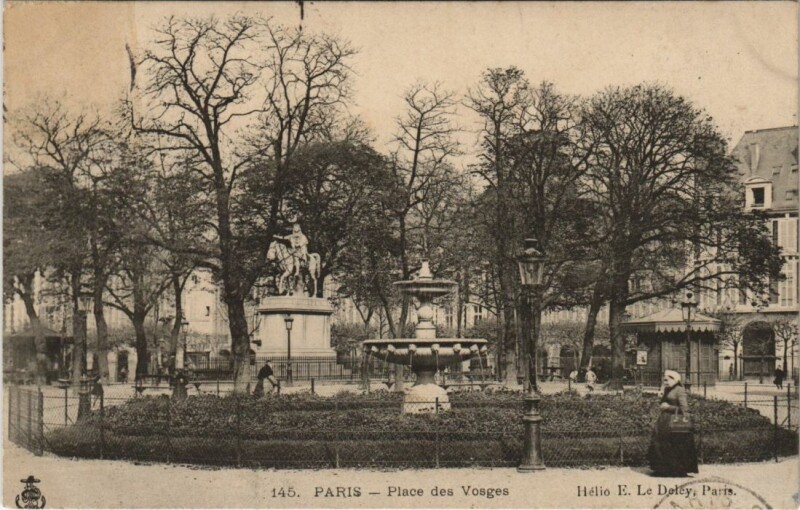Carte postale ancienne Paris 4e Place des Vosges