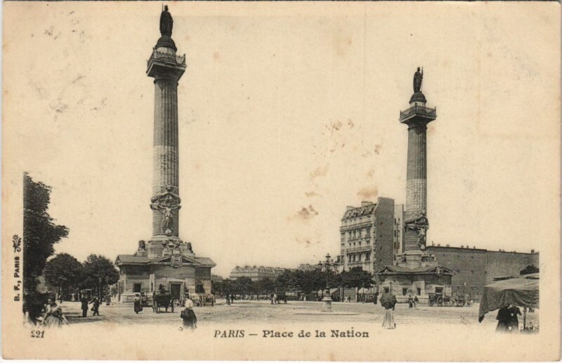Carte postale ancienne Paris 12e Place de la Nation