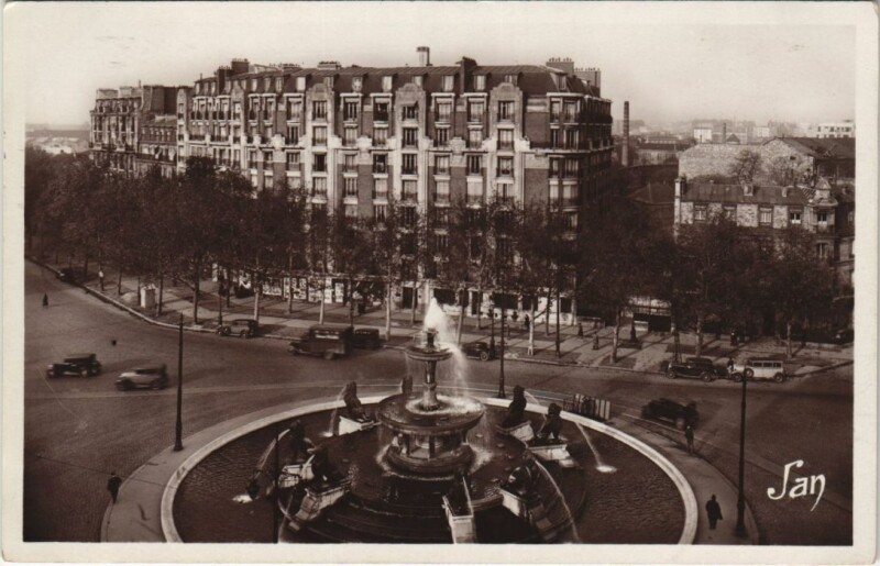 Carte postale ancienne Paris 12e Place Daumesnil La Fontaine