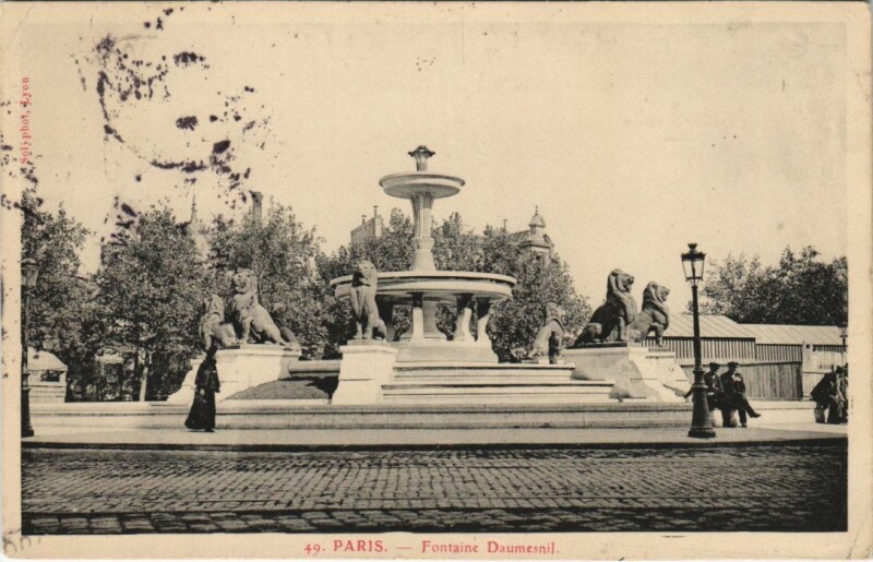 Carte postale ancienne Fontaine Daumesnil à Paris 12e