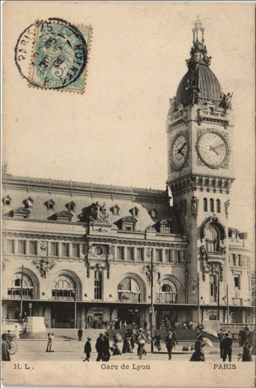 Carte postale ancienne Paris 12e Gare de Lyon