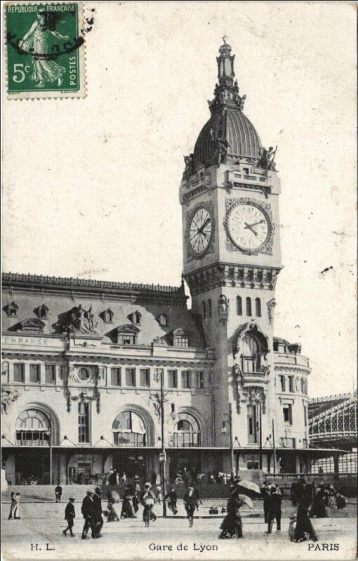 Carte postale ancienne Paris 12e Gare de Lyon