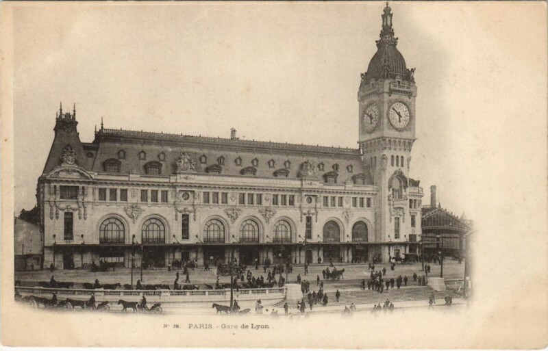 Carte postale ancienne Paris 12e Gare de Lyon