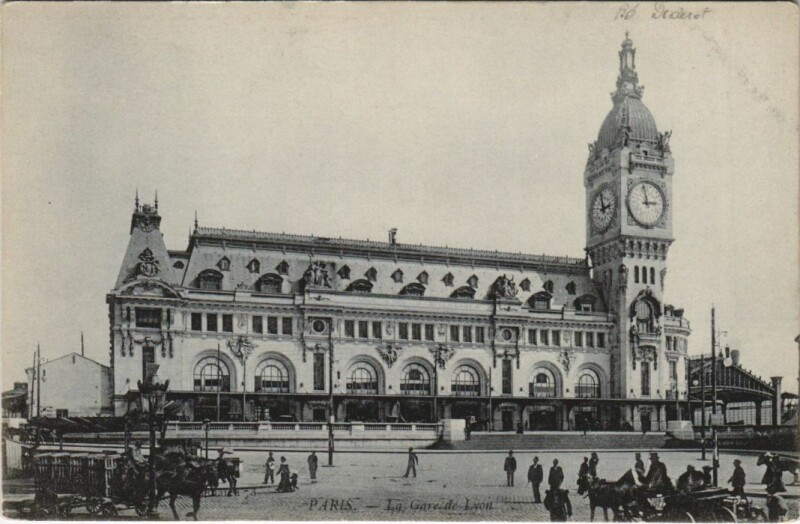 Carte postale ancienne La Gare de Lyon à Paris 12e