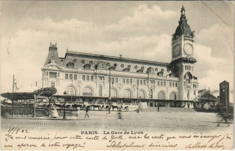 Carte postale ancienne La Gare de Lyon à Paris 12e