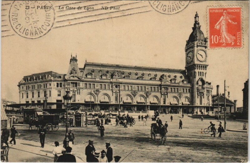 Carte postale ancienne La Gare de Lyon à Paris 12e