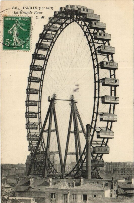 Carte postale ancienne La Grande Roue à Paris 7e