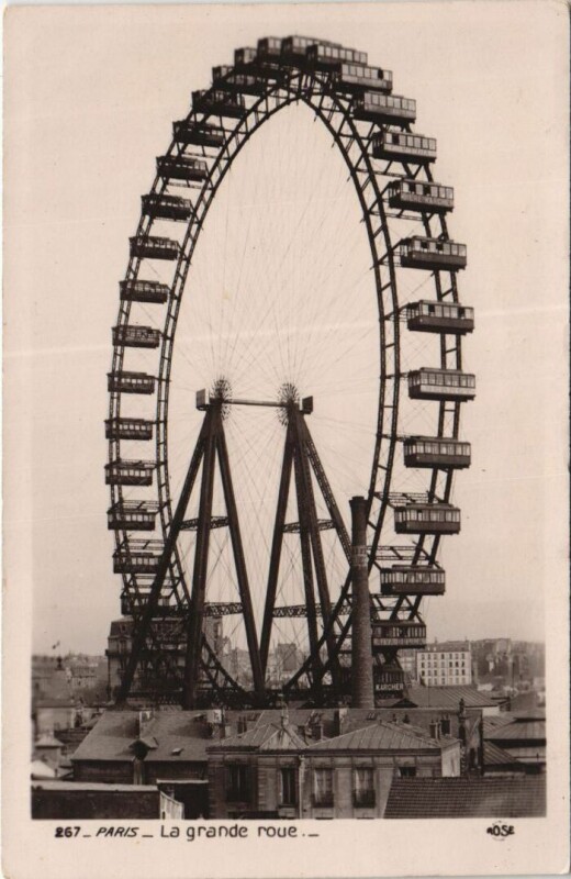 Carte postale ancienne La grande roue à Paris 7e