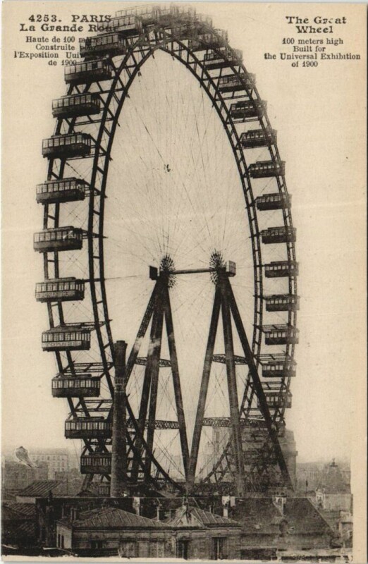 Carte postale ancienne La Grande Roue à Paris 7e