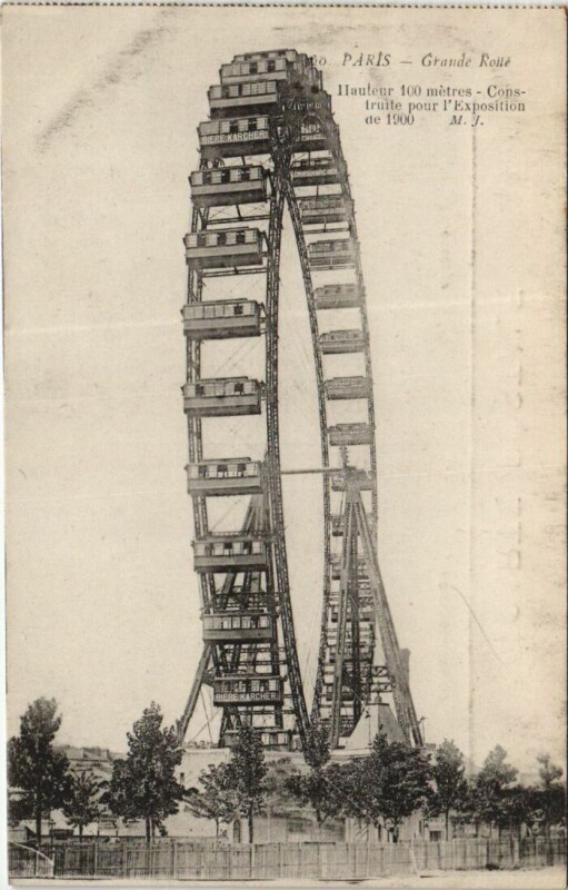 Carte postale ancienne Grande Roue à Paris 15e