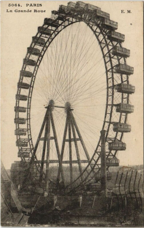 Carte postale ancienne La Grande Roue à Paris 7e