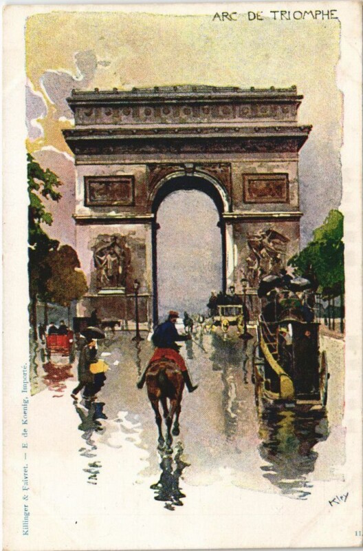 Carte postale ancienne Paris 17e Arc de Triomphe de l'Etoile