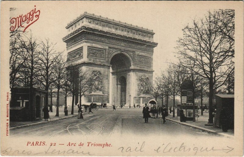 Carte postale ancienne Arc de Triomphe à Paris 16e