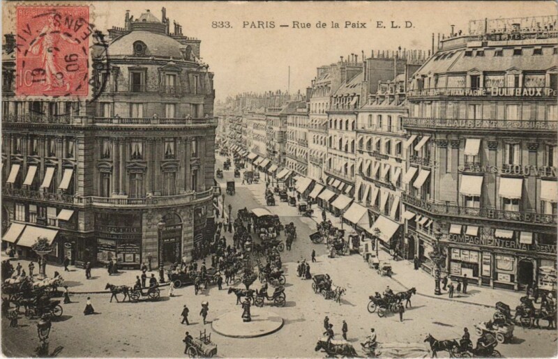 Carte postale ancienne Paris 2e Rue de la Paix