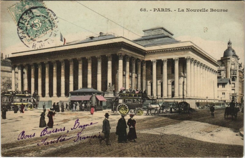 Carte postale ancienne Paris 2e la Bourse