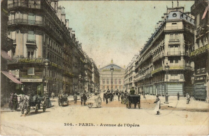 Carte postale ancienne Paris 2e Avenue de l'Opéra
