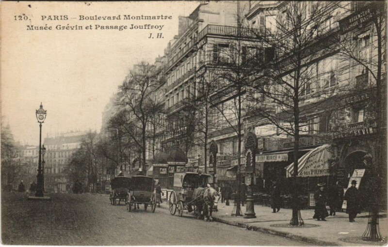 Carte postale ancienne Paris 2e Boulevard Montmartre