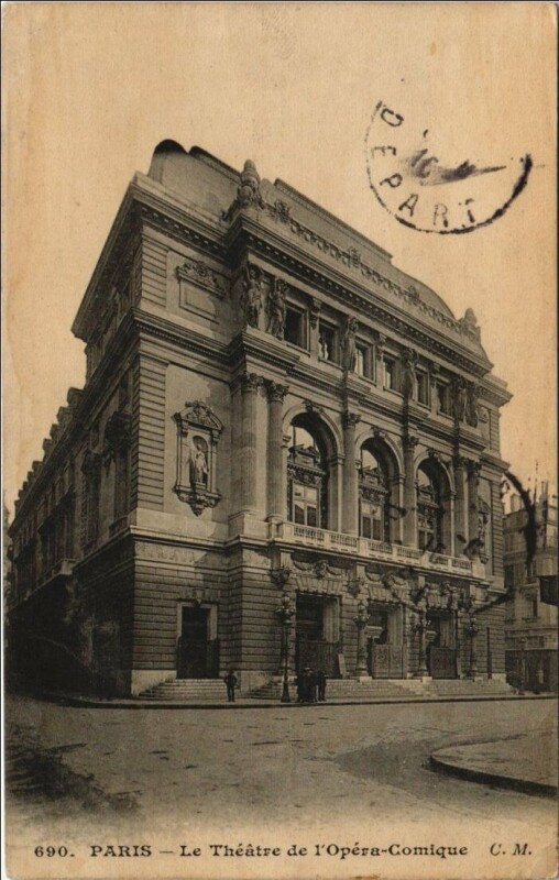 Carte postale ancienne Paris 2e Opéra Comique