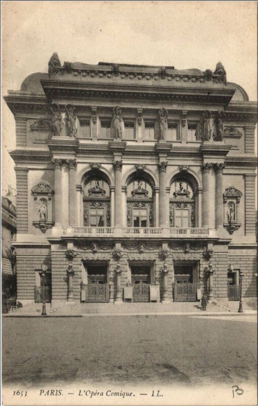Carte postale ancienne Paris 2e Opéra Comique