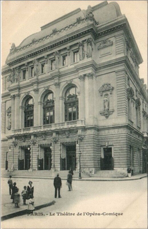 Carte postale ancienne Paris 2e Opéra Comique