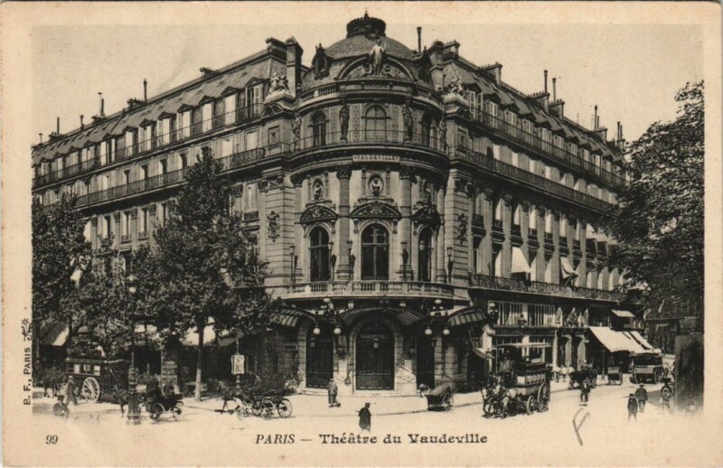 Carte postale ancienne Paris 2e Théatre du Vaudeville