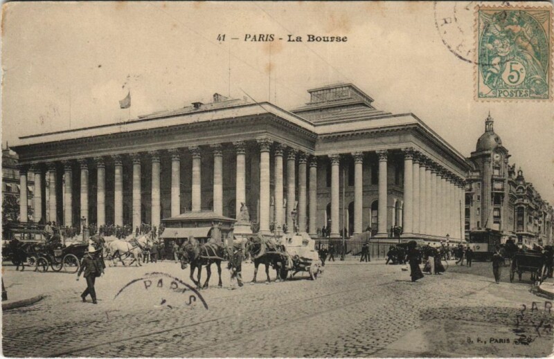 Carte postale ancienne Paris 2e la Bourse