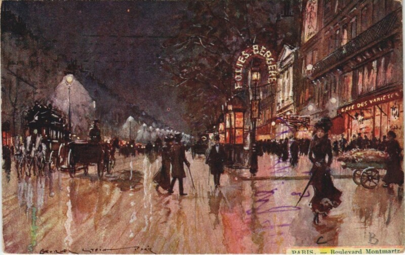 Carte postale ancienne Paris 2e Boulevard Montmartre