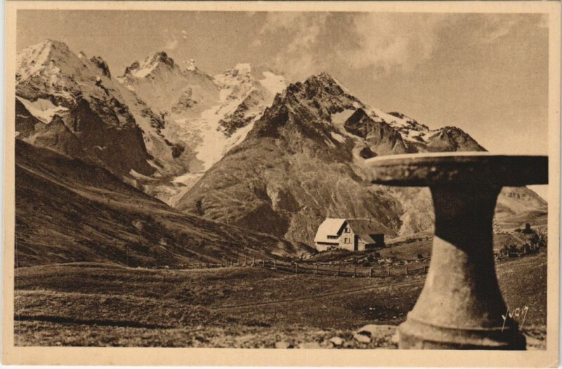 Carte postale ancienne Col du Lautaret - La Table d'Orientation