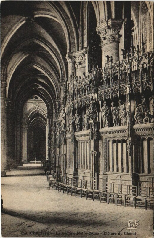 Carte postale ancienne Chartres Cathedrale Cloture du Choeur France à Chartres