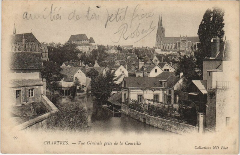 Carte postale ancienne Chartres vue generale France à Chartres