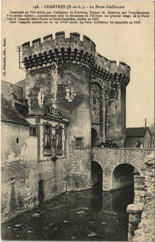 Carte postale ancienne Chartres Porte Guillaume France à Chartres