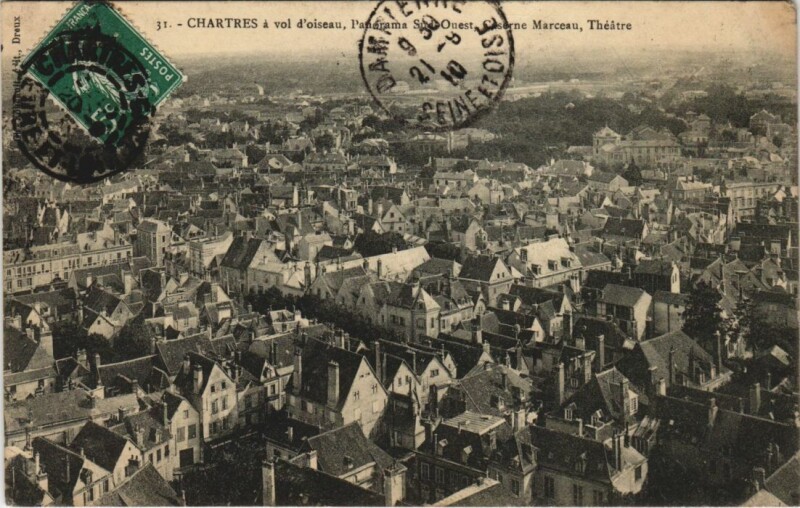 Carte postale ancienne Chartres panorama France à Chartres