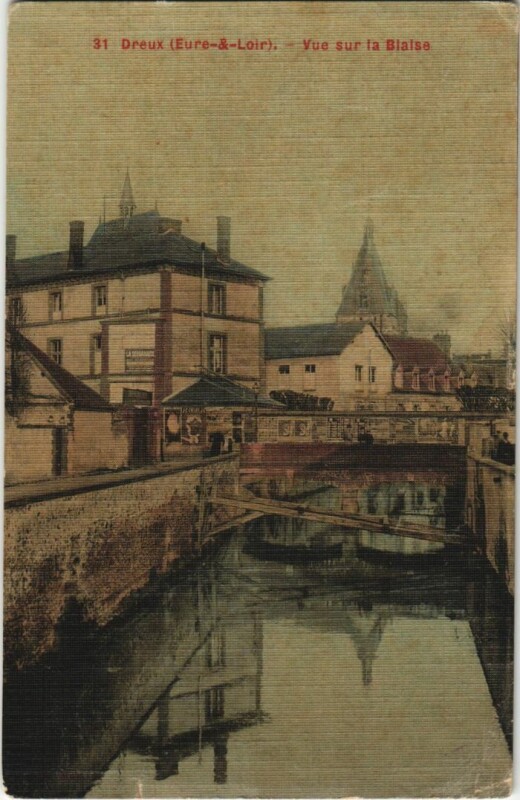 Carte postale ancienne Dreux vue sur la Blaise France à Dreux