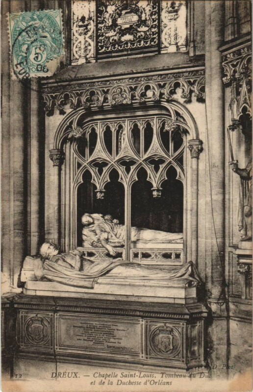 Carte postale ancienne Dreux Chapelle Saint-Louis, Tombeau du Duc France à Dreux