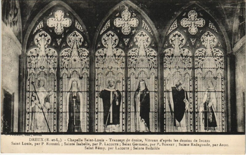 Carte postale ancienne Dreux Chapelle Saint-Louis,Transept de droite France à Dreux