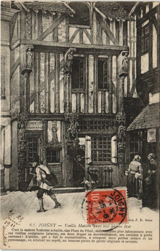 Carte postale ancienne Joigny Vieille Maison France à Joigny