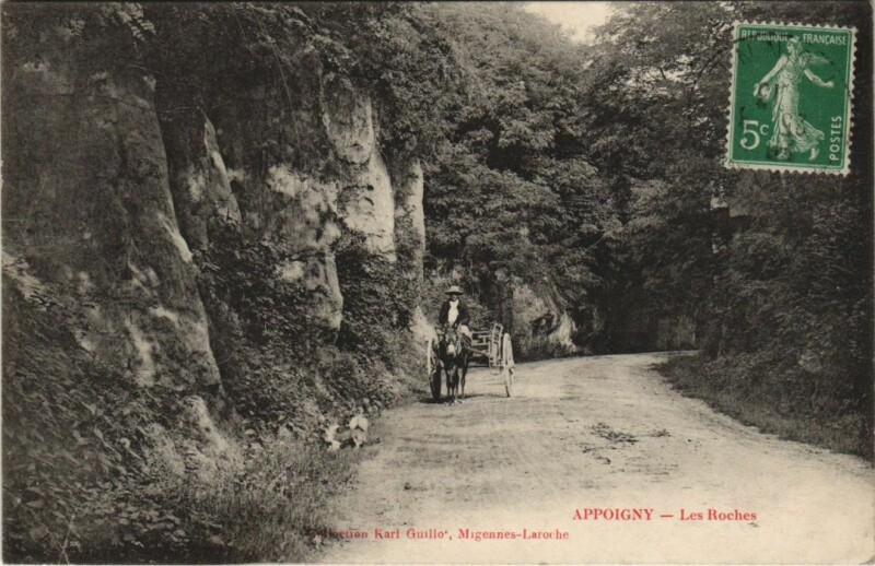 Carte postale ancienne Appoigny Les Roches France à Appoigny