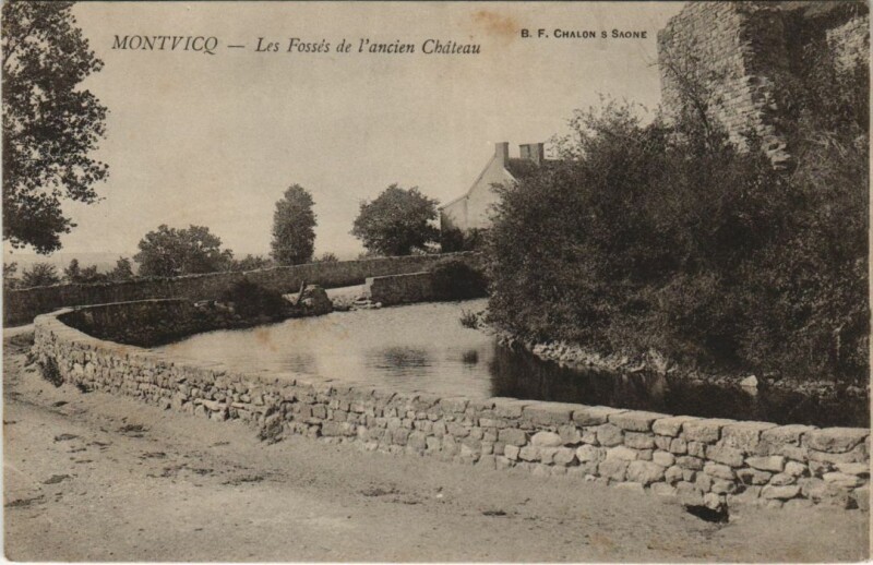 Carte postale ancienne Montvicq Les Fosses de l'Ancien Chateau à Montvicq
